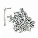 2 x M4-0.7 x 10mm Socket Head Cap Screws, Stainless Steel 18-8 (304), Allen Socket Drive, Full Thread, Bright Finish, 50 PCS