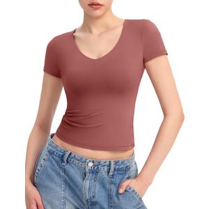 PUMIEY Women's V Neck Short Sleeve T Shirts Slim Fit Going Out Tops Sexy Basic Tee Sharp Collection XL PUMIEY Women's V Neck Short Sleeve T Shirts Slim Fit Going Out Tops Sexy Basic Tee Sharp Collection XL