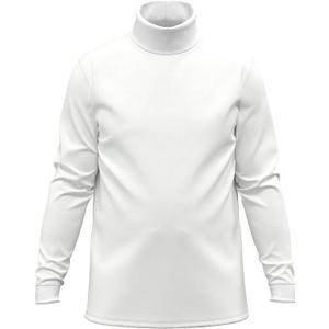 Maks Mens Casual Cotton Turtleneck Pullover Sweater Interlock Knit Combed Super-Soft Sweater (XX-Large, White)