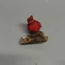 Little Cardinal Figurine - Red Cardinal Bird Perched on a Branch Decorative Figurine for Gifts