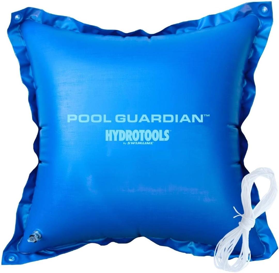 SWIMLINE HYDROTOOLS Air Pool Pillow for Above Ground Pools Cover Winterizing Guardian Premium | 4 x 4 ft Pool Cushion Float for Under Pool | Rope Included | Cold Resistant Thick Pool Pillows |11445