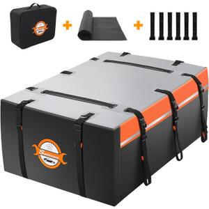 Sailnovo Rooftop Cargo Carrier 20 Cubic, Waterproof Car Roof Bag Soft-Shell Carriers Top Luggage Storage with Slip Mat, 6 Door Hooks & Heavy-Duty PVC for All Vehicle Roof with/Without Rack Cross Bar