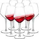 Plastic Wine Glasses Set of 8(15oz) |Unbreakable Wine Glasses with Stem|100% Tritan & BPA Free |Dishwasher Safe| Awesome For Pool, Beach, Travel, Pool, Camping, Beach, Picnic, Everyday Use. (Crystal)