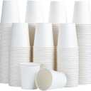 6 x SIUQ 600 Pack 5 oz Paper Cups, Disposable Mini Bathroom Mouthwash Cups, Hot/Cold Drinking Cups, White Disposable Paper Cups for Bathroom, Home, Party, Office, Picnic, Travel