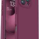 Vooii Compatible with iPhone 16 Pro Case, Liquid Silicone Upgrade [Camera Protection] [Soft Anti-Scratch Microfiber Lining] Shockproof Phone Case for iPhone 16 Pro 6.3 inch - WineRed