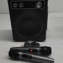 Karaoke Machine, Portable Bluetooth Karaoke Speaker with 2 Wireless Microphones, PA System for Adults Kids with LED Lights, Supports REC/FM/AUX/USB/TF for Home Party