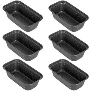 Walooza Mini Loaf Pan, 6x3 Inch Nonstick Bread Pans for Baking, Oven & Air Fryer Safe Small Banana Bread & Meatloaf Pan, Carbon Steel Baking Tins for Homemade Bread (Mini Loaf Pan(6-pack))