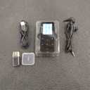 144GB MP3 Player - Music Player with Bluetooth 5.2 HiFi Sound Shuffle Single Loop FM Radio Built-in HD Speaker Voice Recorder Mini Design Ideal for Sport Earphones Included-Black-A5