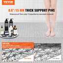 VEVOR Modular Interlocking Cushion, 50 Pack 12" x 12" Splicing Drainage Mats, Soft PVC Interlocking Drainage Floor Tiles, Non-Slip Drainage Holes for Restroom, Bathroom, Kitchen, Pool, Wet Areas, Gray