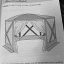 VEVOR Pop Up Gazebo Screen Tent 6 Sided Canopy Sun Shelter with 6 Removable Privacy Wind Cloths & Mesh Windows, 11.5x11.5FT Quick Set Screen Tent with Mosquito Netting, Brown