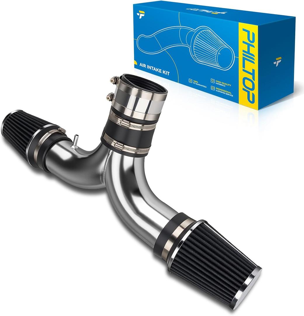 PHILTOP 3.5" Cold Air Intake Kit System Compatible with Dodge Ram 1500 / Ram 2500 / Ram 3500 2003 2004 2005 2006 2007 2008 5.7L V8, High Performance, Black PHILTOP 3.5" Cold Air Intake Kit System Compatible with Dodge Ram 1500 / Ram 2500 / Ram 3500 2003 2004 2005 2006 2007 2008 5.7L V8, High Performance, Black