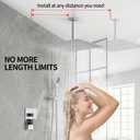 SR SUN RISE 16 Inches Polished Chrome Shower Faucet System Bathroom Luxury Rain Mixer Shower Faucet Set Ceiling Mounted Rainfall Shower Head Set (Contain Shower Faucet Rough-In Valve Body and Trim)