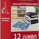 MEIQIHOME Vacuum Storage Bags, Space Saver Sealer Bags,Vacuum seal bags for clothing, Pillows, Comforters, Blankets, Bedding,Travel,12 Jumbo