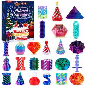 Advent Calendar 2026 Christmas 24 Days Countdown Mini 3D Printed Fidget Toy