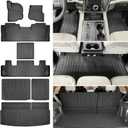 Cargo Mat Floor Mat Fit for Ford Expedition 2018-2024 7-Seater Floor Liner Cargo Liner Backseat Protector for 2024 Expedition Accessories (Cargo+Floor+Seatback Mat, 18-24 Expedition 7-Seater)