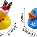 24 Pack Christmas Rubber Ducks Bath Toys for Kids Boys Girls Toddlers Christmas Party Favors Stocking Stuffers Gifts
