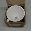 Pour Over Coffee Maker, Single Cup Coffee Dripper, Manual Porcelain Slow Brewing Accessories for Travel, Camping, Office, Home, Cafe, Coffee Gifts (Black, Large)