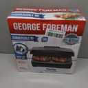 George Foreman Fully Submersible Grill, NEW Dishwasher Safe, Wash the Entire Grill, Easy-to-Clean Nonstick, Black/Grey