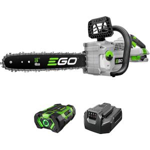 EGO POWER+ Chain Saw, 16” Battery Powered Chainsaw, Electric Cordless, Includes 56V 2.5Ah Battery and Charger – CS1611