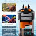 VEVOR 224.5GPH Canister Filter, 3-Stage External Aquarium Filter with Powerful Pump, Quite Water Circulation Cleaning Machine with Media for Fish Tanks and Aquariums Up to 55 Gallons, for Freshwater