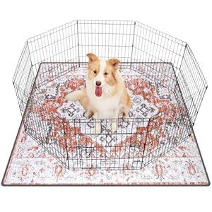 LOOBANI Washable Pee Pads for Dogs, 1 Pack Super Absorbent Reusable Puppy Pads Leakproof Dog Traning Pads, Waterproof Non-Slip Whelping Pad for Floor, Playpen, Crate, Couch-72 x72 (Red-Orange)