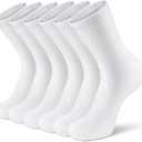 Airacker Athletic Socks Sport Running Calf Socks Performance Cushioned Breathable Crew Socks for Men Women(6 Pairs)
