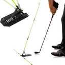 Golf Alignment Stick Holder, Golf Swing Trainer Training Aid, Adjustable Golf Posture Corrector, Portable Golf Swing Correction Equipment for Indoor & Outdoor Practice for Men Women Beginners (Green)