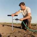 Deep Root Tree Watering Tool, Stainless Steel Tree Watering Spike with Fertilizer Bottle, Root Feeder with Brass Valve T-Handle, Irrigation System Watering Stake for Garden Orchard Shrub