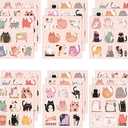 2 x Cat Stickers, Cat Meme Stickers for Kids Teen Adults, Waterproof Vinyl Sticker for Laptop, Water Bottle, and Phone, Fun and Cute Decals for Pet Lovers