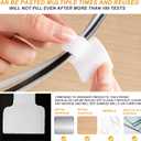 4 x 36PCS Cable Organizer Hook and Loop Cable Ties, Self Adhesive Hook and Loop Cable Straps Sticky-Back Cable Management Cord Organizer Cable Clip for Household & Office Essentials (White*36)