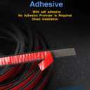 D-Shape Door Rubber Seal Strip Weatherstrip 3M Self Adhesive Hollow for Car Truck Motor Door Cover Trunk (Black, 26.25 feet)