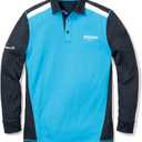 LULY YANG DSP Men's Active Polo - Long Sleeve (Blue, 5X)