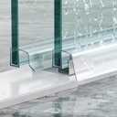 Sliding Shower Door Bottom Seal, 2 PCS 1/2" x 36" Sliding Shower Door Sweep for 1/2 Inch Glass, Frameless Glass Door Seal Strip Stop Shower Leaks and Create a Water Barrier