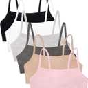 Fruit of the Loom Women's Spaghetti Strap Cotton Pullover Sports Bra Value Pack (L)
