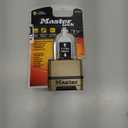 Master Lock Combination Lock, Heavy Duty Weatherproof Padlock, Resettable for Outdoor Use, Brass Finish, M175XDLF (1.2 x 2 x 3.87 inches (1 Pack))