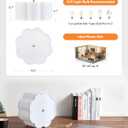VONLUCE Semi Flush Mount Ceiling Light, 12.6" Ceiling Light Fixture with Flower-Shaped Fabric Shade, 3-Light Modern Light Fixture for Bedroom Living Room Nursery Hallway, White Shade & Gold Finish