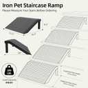 Dog Ramp for Stairs – Non-Slip Pet Steps with Locked-in Carpet & Iron Frame, Helps Senior Dogs & Small Breeds Climb Safely (2-Pack)