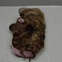 Fencca Brown Highlights Long Curly Wigs for Women Heat Resistant Synthetic Hair Brown Mixed Blonde Wave Curly Wig