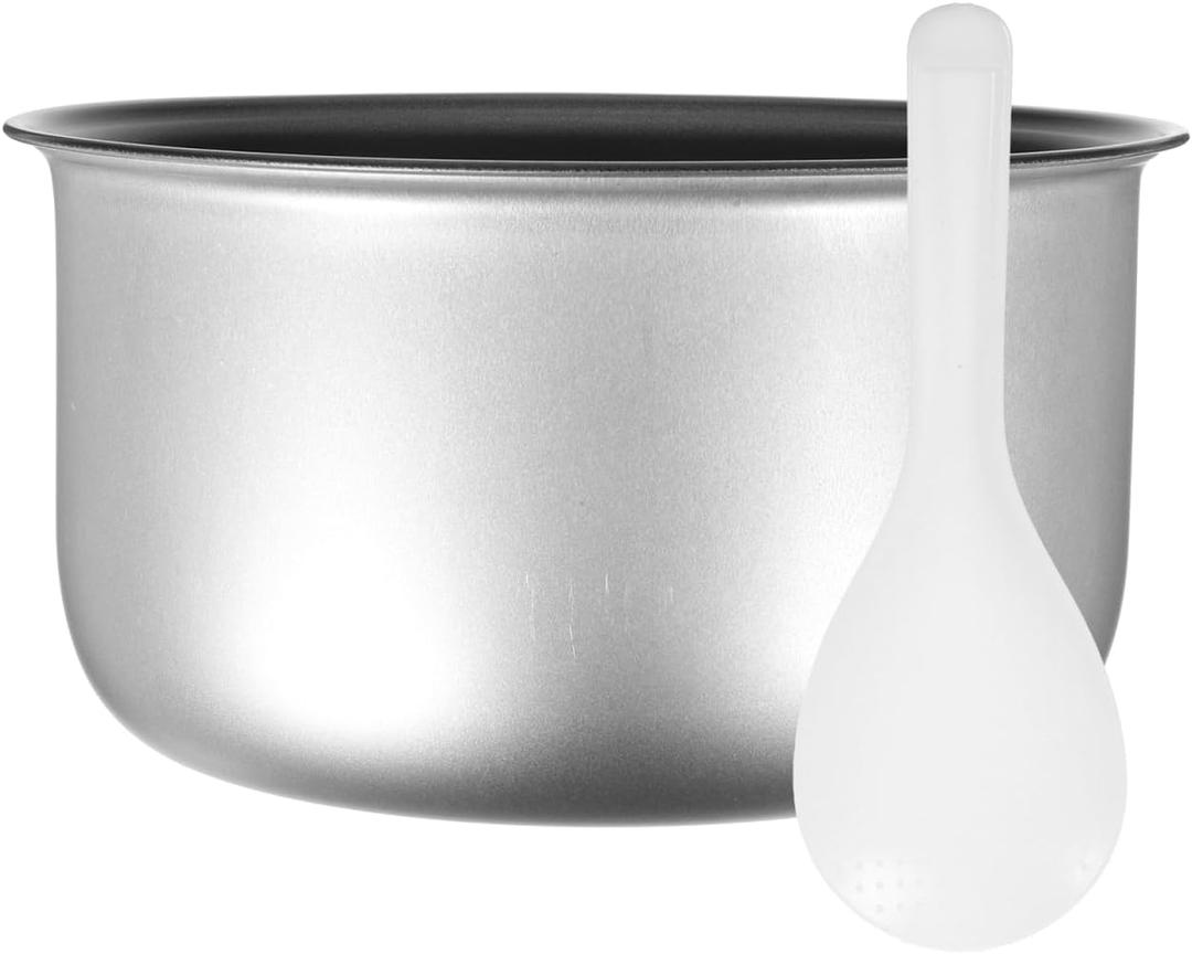 Housoutil Rice Cooker Liner Rice Cooker Replacements Cooker Cooking Pot Non-Stick Rice Cooker Pot Inner Cooking Pot Rice Cooker Replace Liner Rice Cooker Pot Replacement Alloy Cooking Pot (3.2 Quarts, Silver,Black)