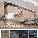 EQUSPUR 33Lbs Bruce Style Anchor - Marine Grade 316 Stainless Steel