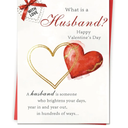 Happy Valentines Day Cards for Husband with love, Romantic Husband Valentines Day Gifts for Him from Wife Pack of 4