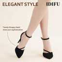 IDIFU IN4 Women's Pumps Closed Toe Heels Stiletto High Heels Dress Shoes for Women Wedding Prom Dressy Party Bridal Shoes Trendy Strappy Pointed Toe Ankle Strap Heels Pumps, 8.5