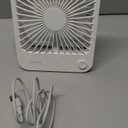 JISULIFE Desk Fan Battery Rechargeable, 4500mAh 180Foldable Portable Personal Fan, 4 Speeds Adjustable Long Battery-life for Home Office Travel Outdoor Gifts for Women Men-White