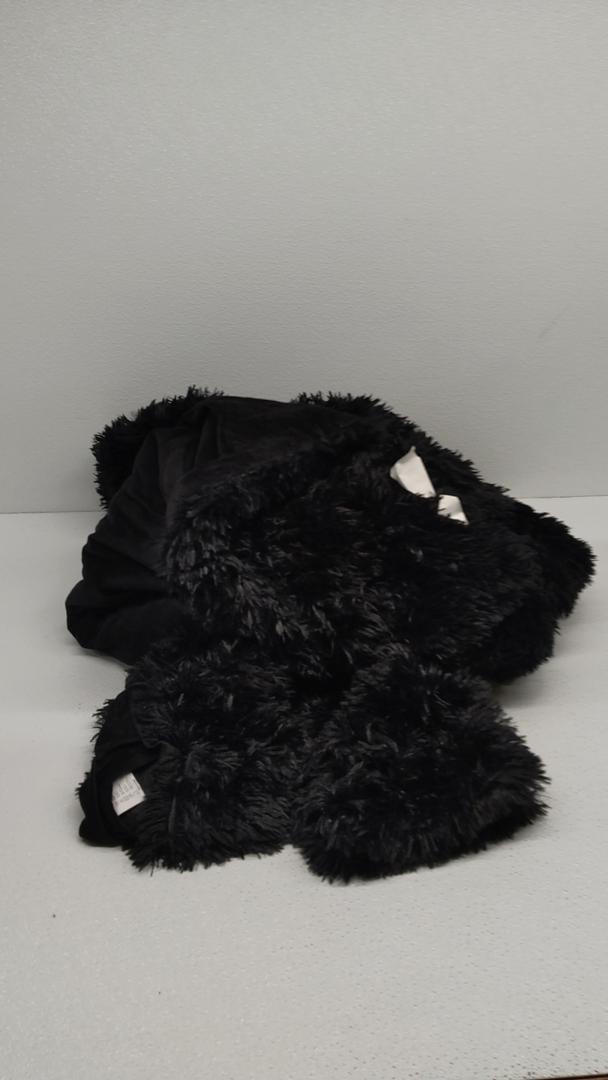 Fluffy Black Comforter Set King Size, 3 Pieces Winter Faux Fur Warm Soft Fuzzy Plush Bedding Comforter Set (1 Velvet Comforter & 2 Pillowcases), Thick Heavy Puffy Comfy Comforters Bedding Set
