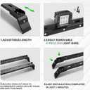300 LBS Roof Rail Crossbars Rooftop with 4 Pcs LED Lights Bar Compatible for 2007-2026 Jeep Wrangler JK JKU JL JLU Unlimited & Gladiator JT & 84-01 Cherokee XJ Hardtop, Roof Rack Cross Bars
