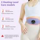 HOTBAG Heating Pad for Period Cramps Portable Cordless 3S Fast Period Heating Pad Cramp Relief with 3 Heat Levels and 3 Massage Modes Menstrual Electric Waist Wrap Belt for Pain Relief Gifts for Her
