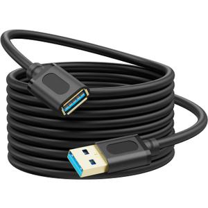 USB 3.0 Extension Cable 15Ft, USB 3.0 Male to Female Lead with Signal Amplification Active Cord for Printers, Keyboards, Game Console, Loudspeakers, Scanners, Displays, Headsets(5M/15Ft)