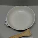 SENSARTE Nonstick Ceramic Frying Pan Skillet, 9.5 Inch Omelet Pan, Healthy Non Toxic Chef Pan, Induction Compatible Egg Pan with Heat Resistant Handle, PFAS-Free (White)