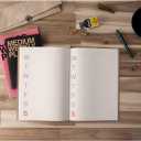 JSTORY Big Personal Wide Spaces Weekly Planner 28 Sheets Black