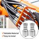 12 Pack 3/8" Hose x 3/8" JIC 37 Hydraulic Fittings, Female Swivel Crimp Coupling with Zinc/Chrome Plating, for Hydraulic Systems Construction Agricultural Equipment